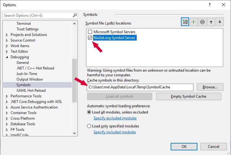 How to step into source in the Visual Studio debugger | Apache    Documentation